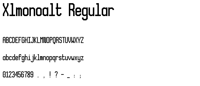 XLMonoAlt Regular font